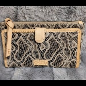 Consuela Beige and Black Wallet